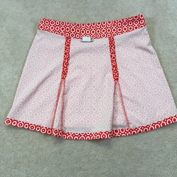 RipSkirt Hawaii Wrap Skirt Medium Red Geo Dots Length 1 Adjustable Waist - Picture 6 of 9